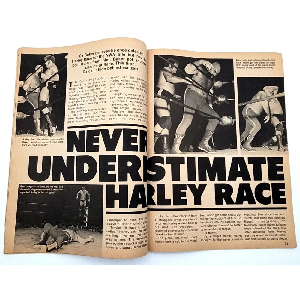 SPORTS REVIEW WRESTLING APRIL 1978 DUSTY‎ RHODES WOMEN APARTMENT WRESTLING